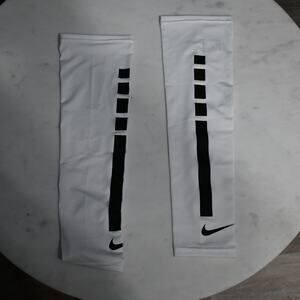Nike Pro Elite Arm Sleeves – White/Black (L/XL)